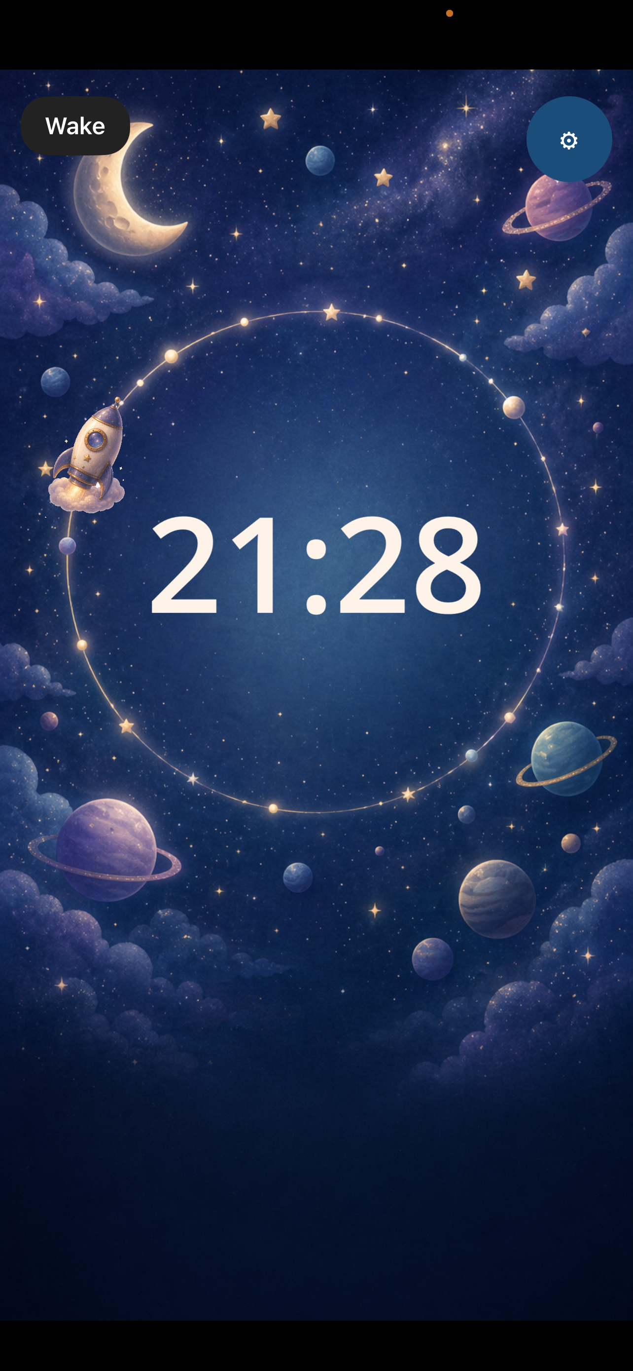 Nuzzla Clock space theme screenshot